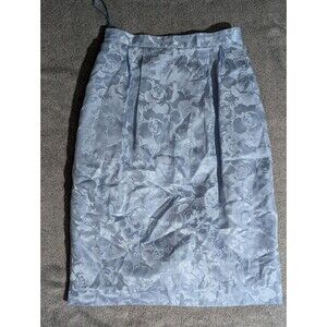 100% Silk 8P Jacquard Floral Skirt